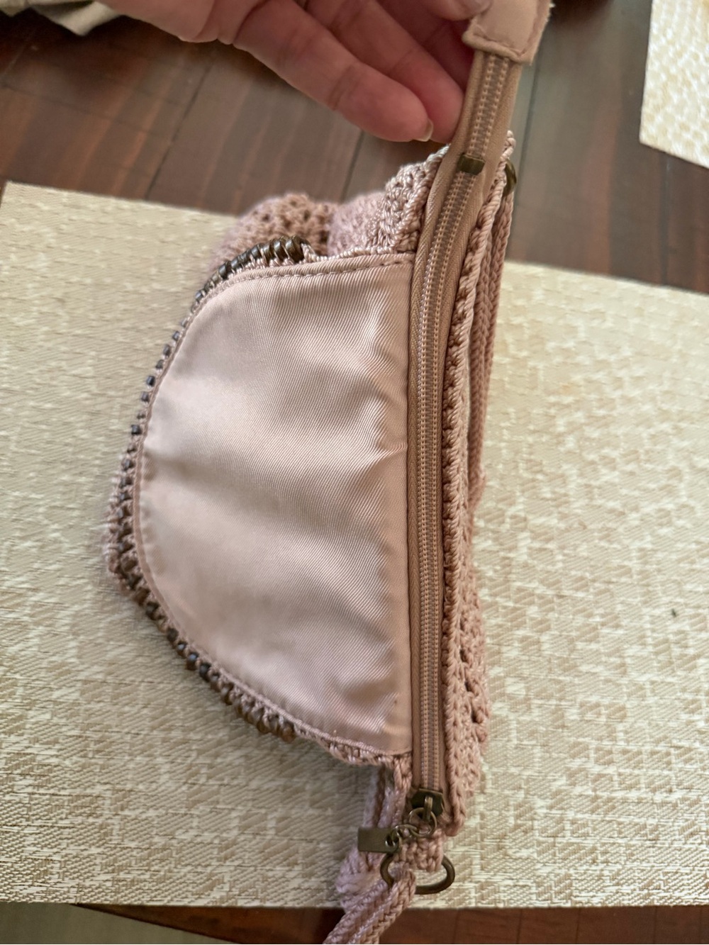 The Sak “Sayulita” crochet blush pink bag 30 year anniversary bag - Picture 7 of 16